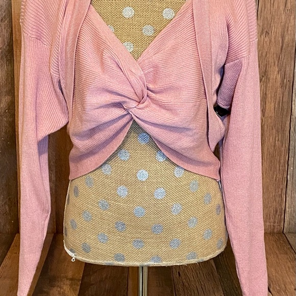 No Boundaries Women's Cardigan and Crop Top, 2-Piece Set Sizes XL - Picture 2 of 8